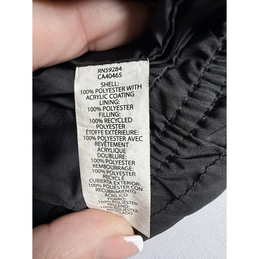 Girls Puffer Jacket M 7/8 Black Winter Coat Lightweight by The Children's Place